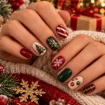 Minimalist Christmas Tree Nails