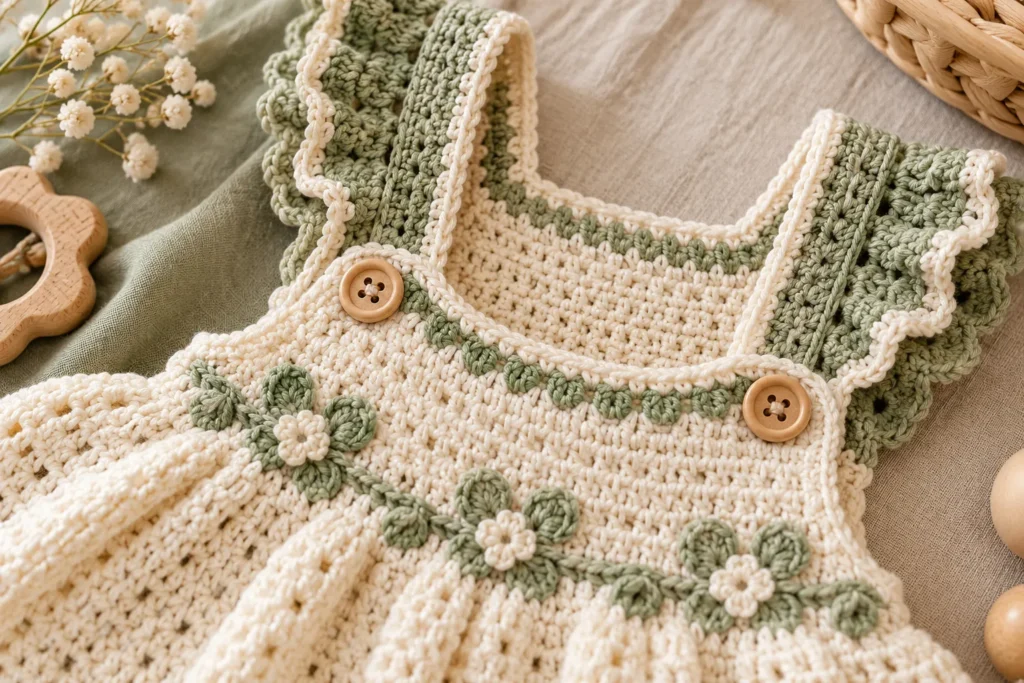Crochet Baby Romper Details