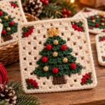 Finished Christmas Tree Granny Square