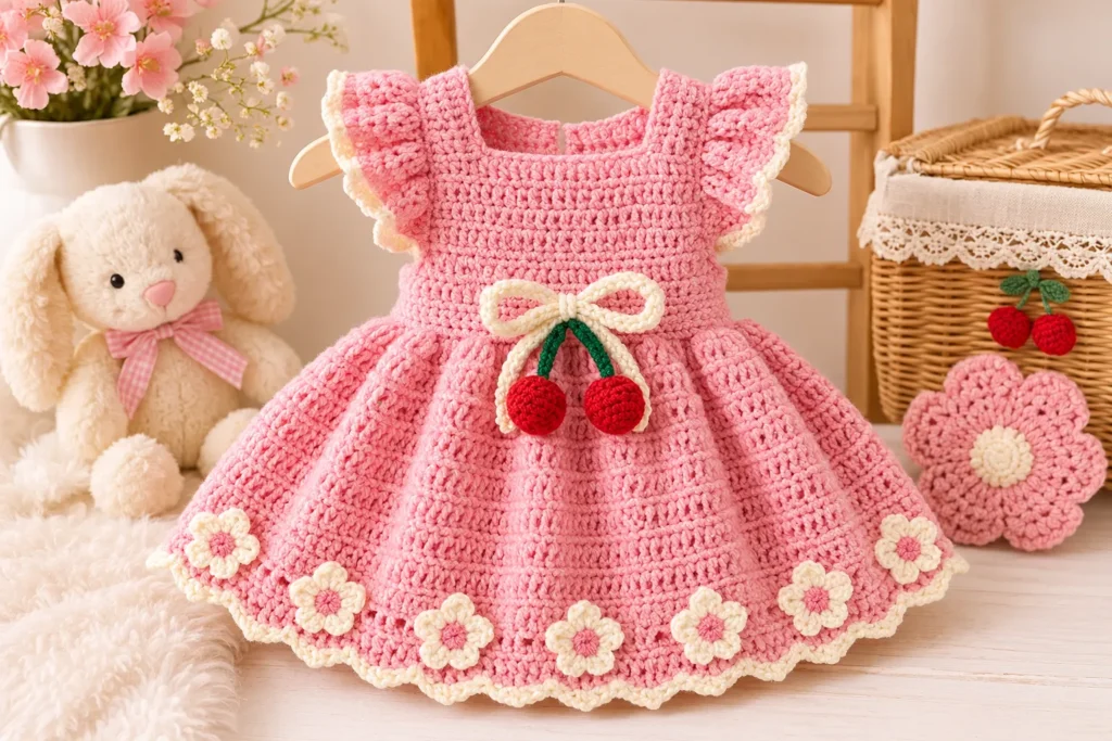 Finished Crochet Baby Dress