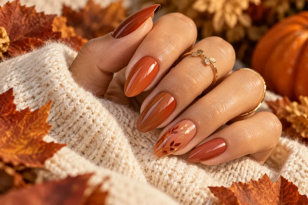 Burnt Orange Nails