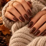 Chocolate Brown Fall Nails