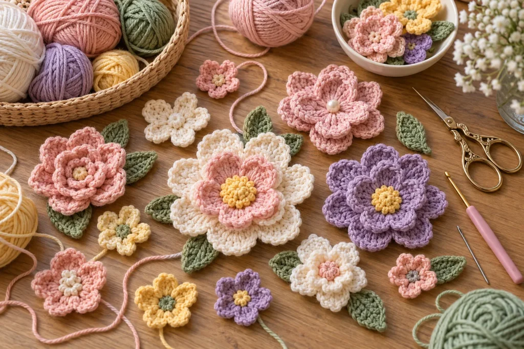 Crochet Flower Motif Tutorial